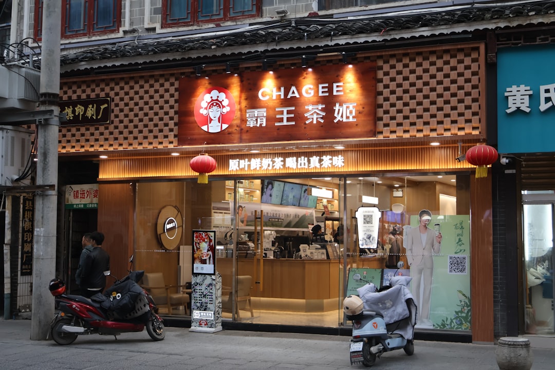 Modern Bobafat franchise store interior with cosmic space theme